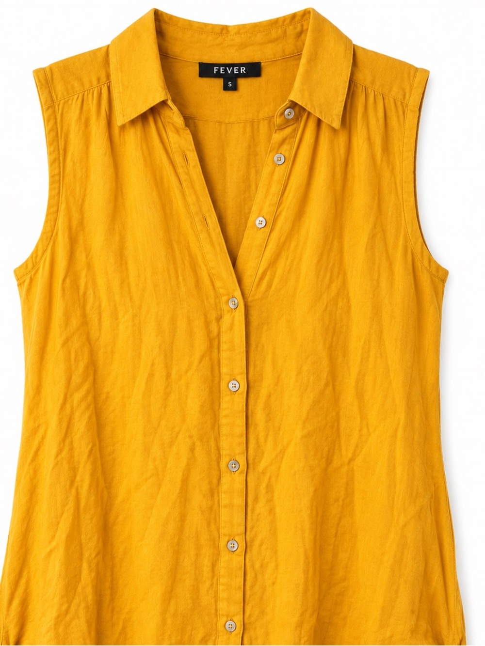 Fever gold sleeveless tops